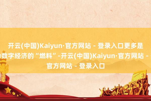 开云(中国)Kaiyun·官方网站 - 登录入口更多是将其视为数字经济的“燃料”-开云(中国)Kaiyun·官方网站 - 登录入口