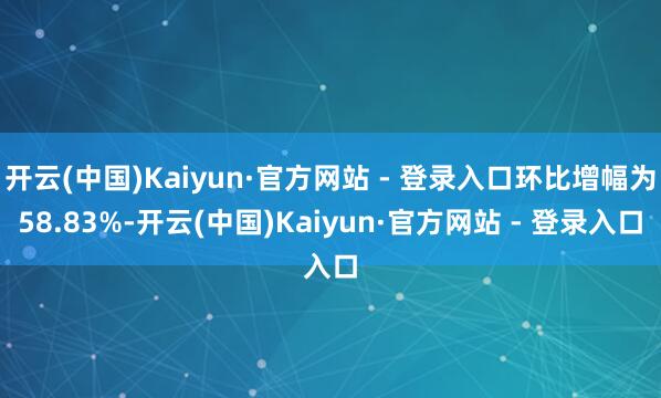 开云(中国)Kaiyun·官方网站 - 登录入口环比增幅为58.83%-开云(中国)Kaiyun·官方网站 - 登录入口